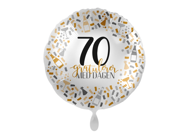 Folieballong - Gratulerer - 70 År 43cm