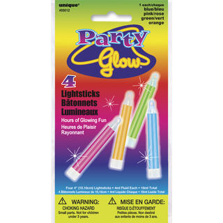 Glow Stick - Light Stick - Assortert 10cm - 4pk