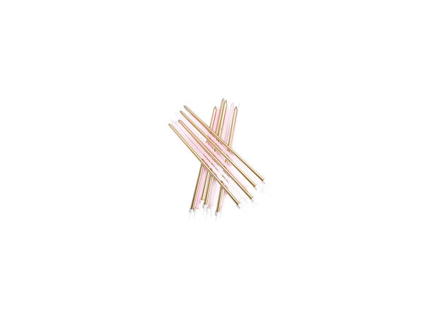 Kakelys XL - Pastell Rosa og Gull 16pk