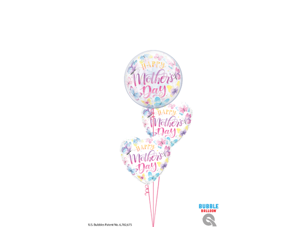 MOTHER'S DAY BUTTERFLIES 1 Bubbleballong - 56cm (22") 