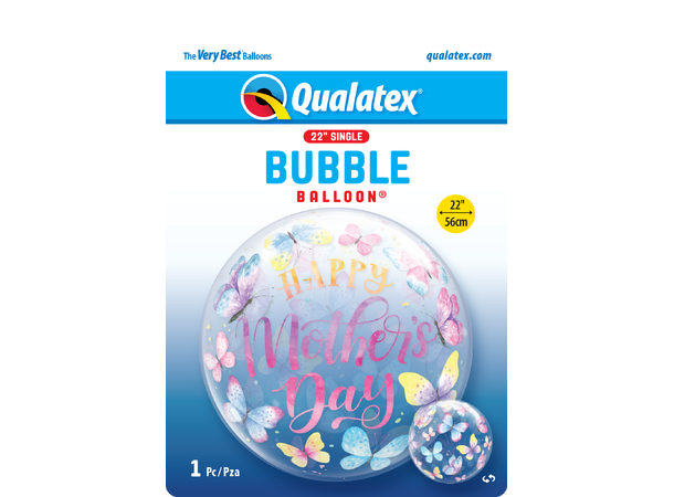 MOTHER'S DAY BUTTERFLIES 1 Bubbleballong - 56cm (22") 