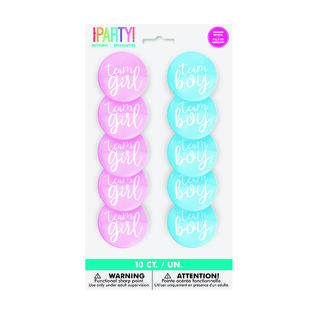 Merker - Buttons - Gender Reveal 10pk