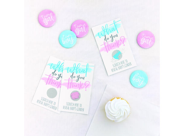 Merker - Buttons - Gender Reveal 10pk