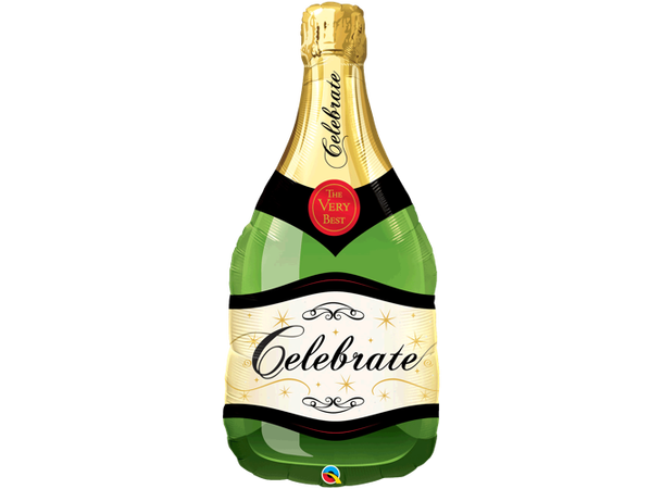 Premium Ballongfigur - Champagneflaske Folie - 99cm