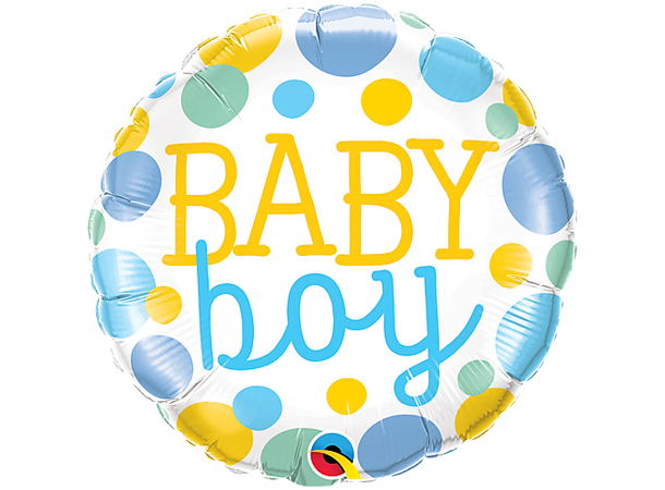 Premium Folieballong - "Baby Boy" Prikker - 46cm