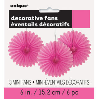 Pyntevifte Papir - Rosa 15cm - 3pk