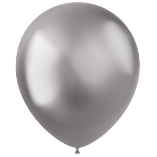 Ballonger - Sølv Metallic 33cm - 10pk