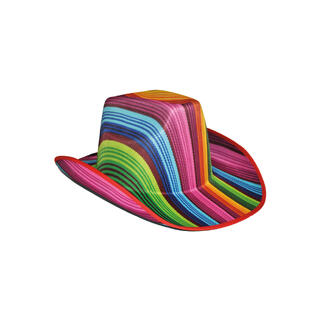Cowboyhatt - Regnbue Onesize