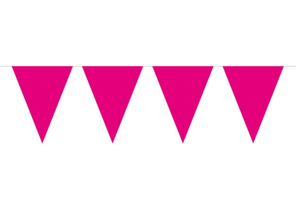 Flaggbanner - Magenta - Plast 29cm - 10m