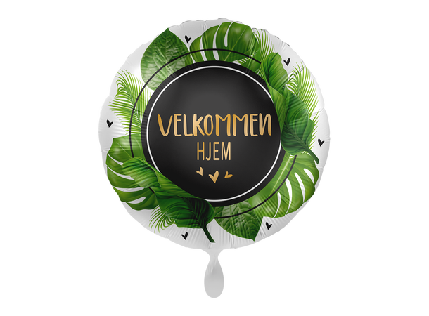 Folieballong - "Velkommen Hjem" - Palme 43cm