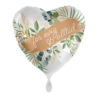Folieballong Hjerte - For Evig og Alltid Banner - 43cm