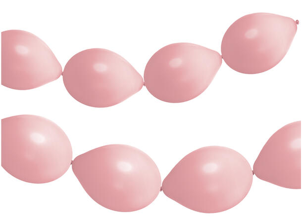 Kjedeballonger - Lys Rosa 33cm - 8pk