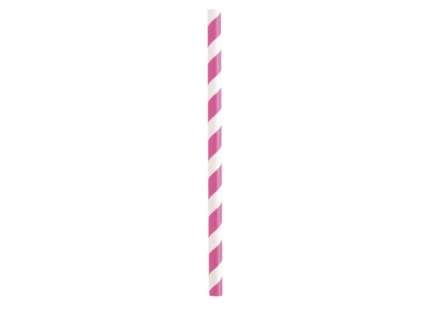 Smoothie sugerør - Striper Assortert 20cm - 10pk
