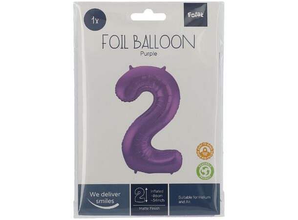 Tallballong Folie - Nummer 2 - Lilla 86cm