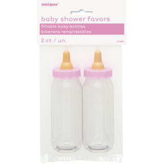 Tåteflasker Godteri - Baby Shower - Rosa 13cm - 2pk