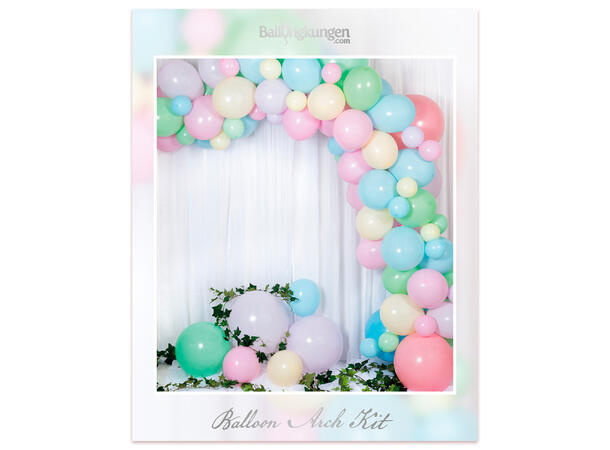 Ballongbuekit - Pastel 1 Ballongdekorasjon av gummiballonger 