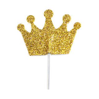Cupcake Topper - Glitter Prinsessekrone 12pk