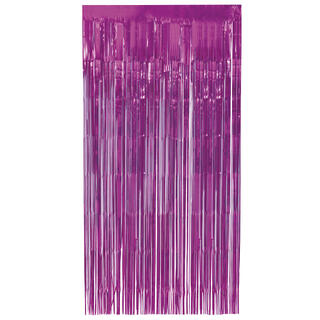 Mørk Rosa Folie - Frynsegardin 1 Frynsegardin - 1x2m