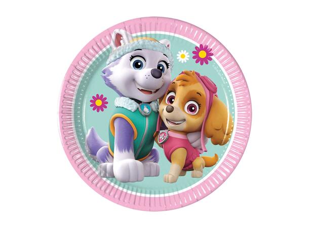 Paw Patrol - Skye And Everest 8 FSC Plastfrie tallerkener i papir-20cm