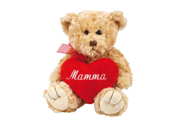Plysjbamse - "Mamma" Hjerte 1 Teddybjørn - 20cm