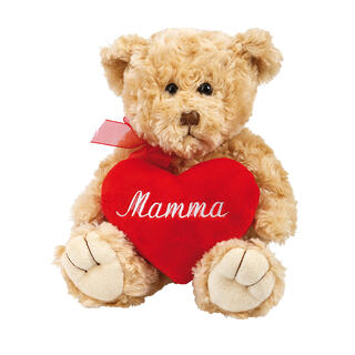 Plysjbamse - "Mamma" Hjerte 1 Teddybjørn - 20cm