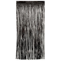 Sort Folie - Frynsegardin 1 Frynsegardin - 1x2m