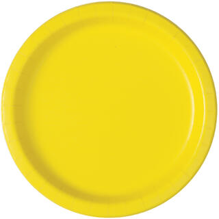 Tallerkener - Neon Gul - Papp 23cm - 8pk