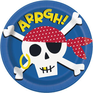 Ahoy Pirate 8 Plastfrie tallerkener i papp - 23cm