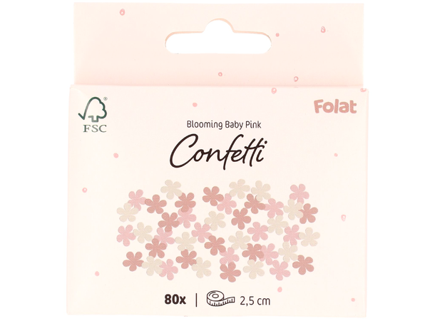 Blooming Baby Girl 80 stk Bordkonfetti i papir