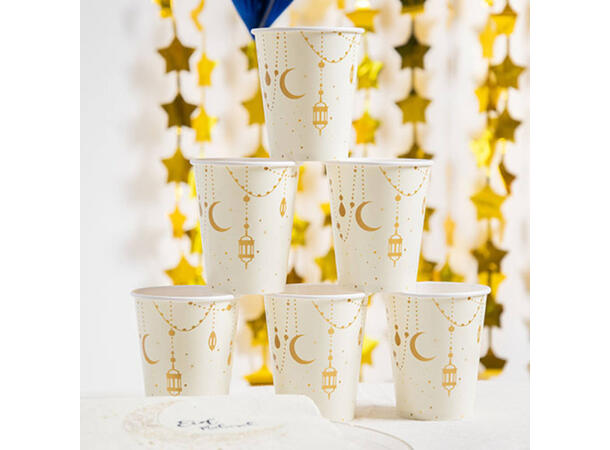 Eid Mubarak 8 Pappkopper - 2,5dl 
