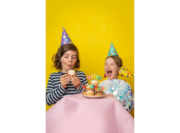 Festhatter prikker - miks 6 Papirhatter - 16cm 