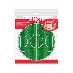 Fotballbane 1 Spiselig kakeskilt - sukkerfri - 20cm