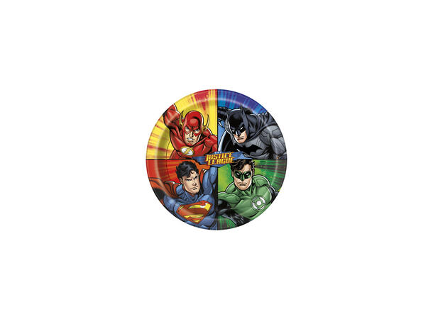 Justice League 8 Plastfrie tallerkener i papp - 23cm