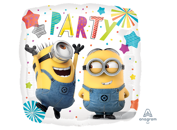Minions - Despicable Me - Party -Tosidig 1 Folieballong - Firkantet - 18" (43cm) 