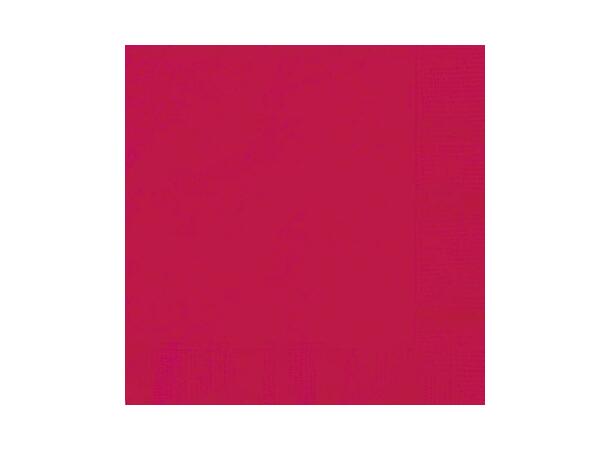 Papirservietter - Rød 25.4x25.4cm - 20pk