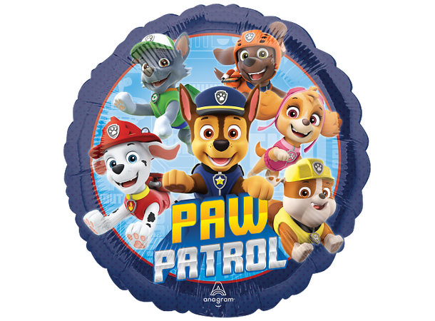 Paw Patrol 1 Folieballong - Rund - 18" (43cm)