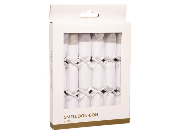 Smell Bon-Bon - Hvit 6 stk 15 cm lange, med knall,vits & hatt 