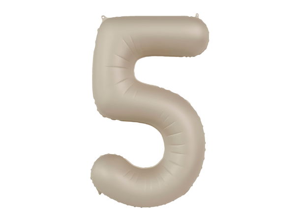 Tallballong - Creamy Latte 5 1 Folieballong - 86cm (34")