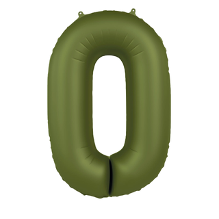 Tallballong - Olivengrønn 0 1 Folieballong - 86cm (34")