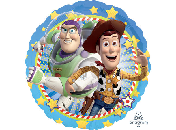 Woody & Buzz 1 Folieballong - Rund - 18" (43cm) 