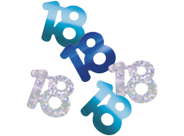 Blå & Sølv Glitz - #18 1 Pose Bordkonfetti - 15g