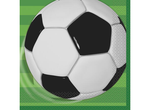 Servietter - Fotball 33x33cm - 16pk