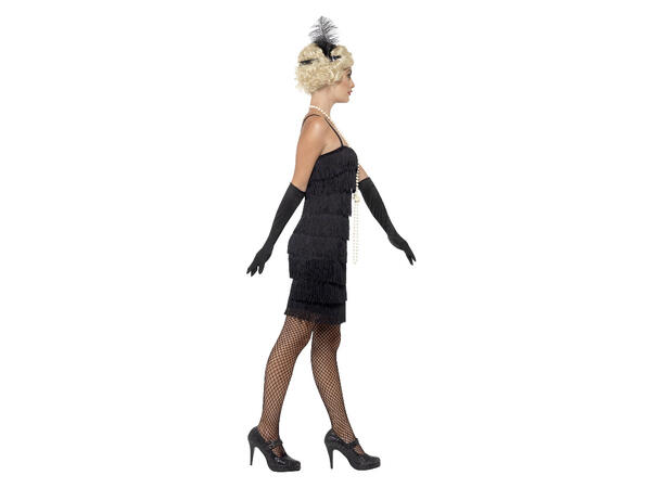 20-talls kjole - Flapper - Sort 1 kostyme til dame - Str M