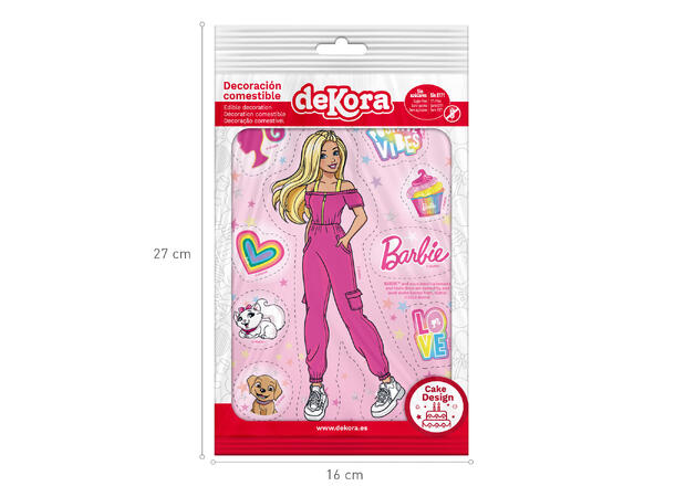 Barbie 1 Ark med spiselig kakedekor - sukkerfri