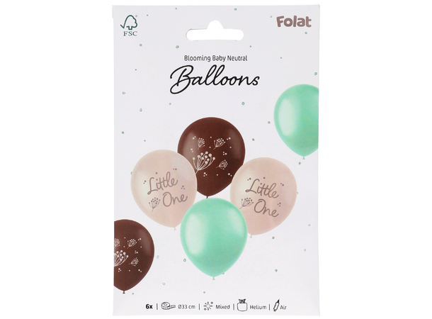 Blooming Baby 6 Gummiballonger - 33cm (13") 