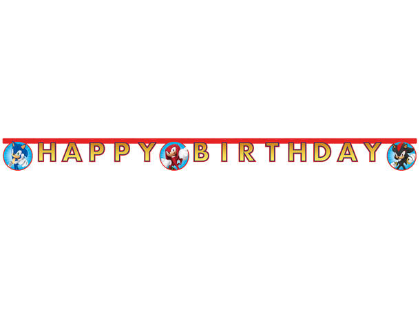 Bokstavbanner - Sonic - Happy Bday Papp