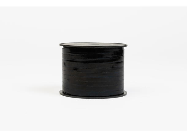 Gavebånd metallisk - sort 1 rull gavebånd 250m x 5mm 