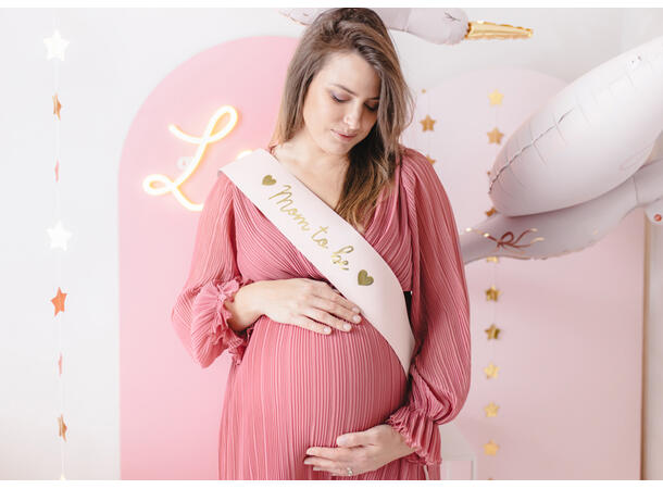 Mom to Be - Lys rosa ordernsbånd 1 Ordensbånd - 75cm 