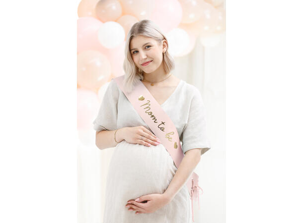 Mom to Be - Lys rosa ordernsbånd 1 Ordensbånd - 75cm 