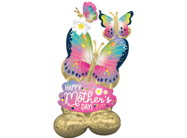 Mother's Day Vibrant Flutters 1 Folieballong m/form Airloonz- 71x111cm 